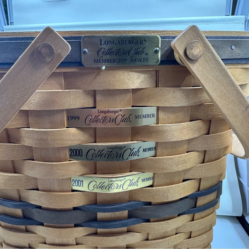 Longaberger Collectors Club Membership Basket w/ Liner, & Tags 2002–2004 – Large